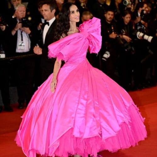 "Demi Moore's Cannes Ball Gown Sparks Debate: Fashion Statement or Fabric Faux Pas?"