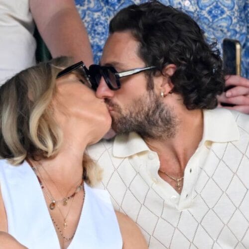 "Aaron Taylor-Johnson Steals the Show with Smooching Spouse at Wimbledon: Love at First Serve or Just a Match Made in Heaven?"