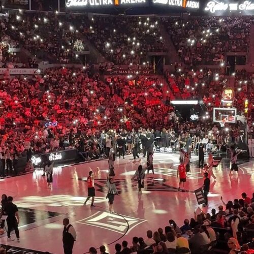 "Will the Blue Man Group Turn Playoff Drama into a Colorful Comedy? Aces Defeat Fever in an Epic Opener!"